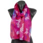 Foulard en soie Pivoine rouge fabriqué en France