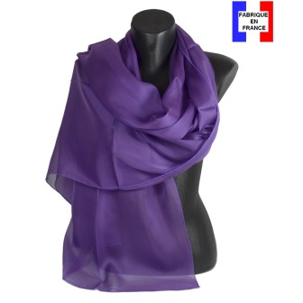 Etole cérémonie en soie violette fabriquée en France