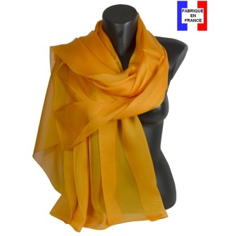 Etole cérémonie en soie orange fabriquée en France