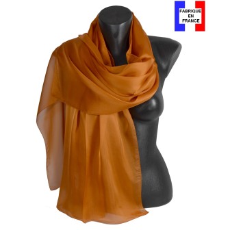 Etole cérémonie en soie orange foncé fabriquée en France