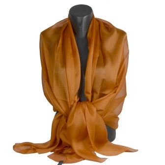 Etole cérémonie en soie orange foncé fabriquée en France