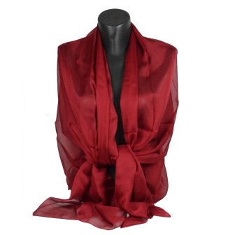 Etole cérémonie en soie bordeaux fabriquée en France