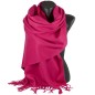 Châle en 100% cachemire de mongolie rose fuchsia