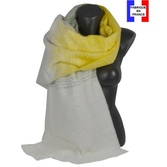 Châle mohair Mystere jaune fabriqué en France