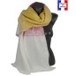 Châle mohair Mystere jaune rouge fabriqué en France