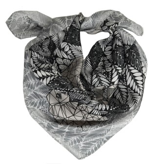 Carré soie 65cm éléphant