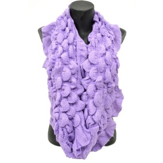 Snood frou frou mauve