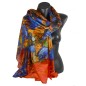 Etole en soie iris orange