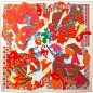 Carré soie orange et rose Carré soie orange et rose