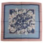 Carré soie 65cm bleu et rose
