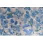 Etole en soie fleurs bleues