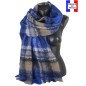 Châle mohair Mambo bleu fabriqué en France