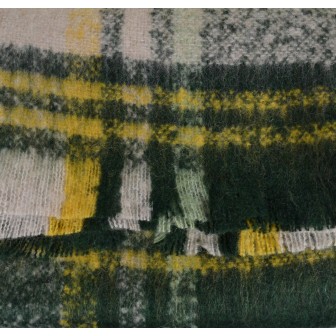 Châle mohair Mambo vert fabriqué en France