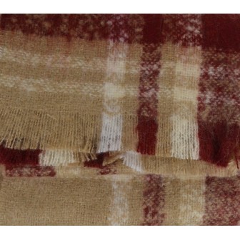 Châle mohair Mambo rouge fabriqué en France