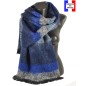 Châle mohair Matelot bleu fabriqué en France