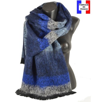 Châle mohair Matelot bleu fabriqué en France