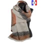 Châle mohair Matelot marron fabriqué en France