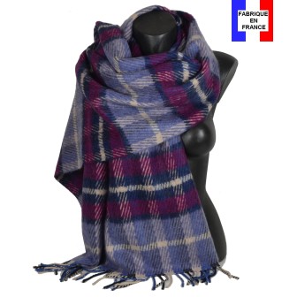 Châle mohair Eloise mauve fabriqué en France