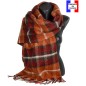 Châle mohair Eloise orange fabriqué en France