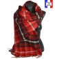 Châle mohair Eloise rouge fabriqué en France