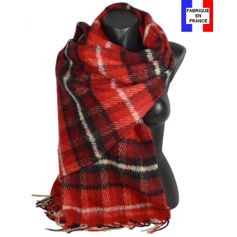 Châle mohair Eloise rouge fabriqué en France