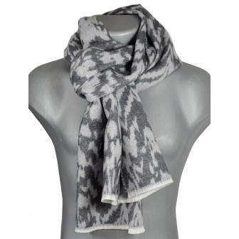 Châle mérinos Winter gris made in France