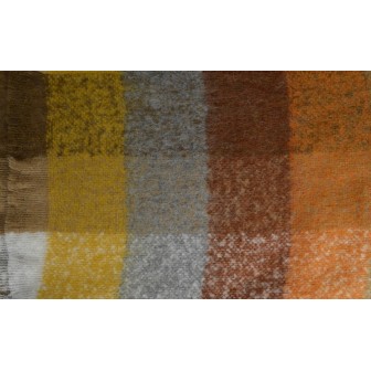 Châle mohair Muesli orange made in France