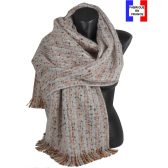 Châle mohair Matcha beige made in France