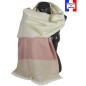 Châle Azurite rose et beige made in France