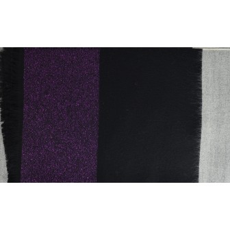 Châle Azurite noir et violet made in France