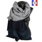 Châle Azurite bleu et gris made in France