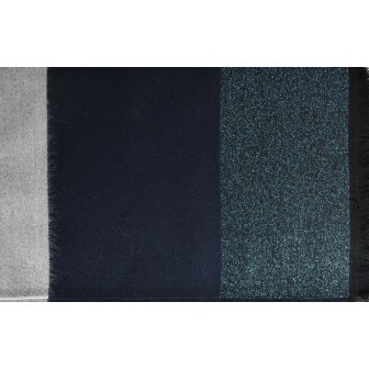 Châle Azurite bleu et gris made in France