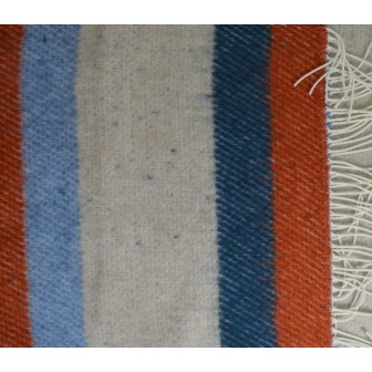 Châle Kadi light bleu orange made in France