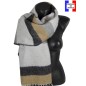 Châle Kadi light beige gris made in France