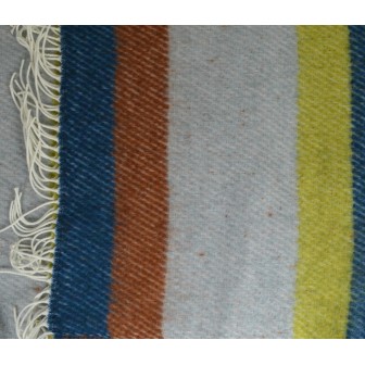 Châle Kadi light bleu marron made in France