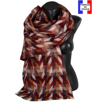 Châle Epique bordeaux made in France