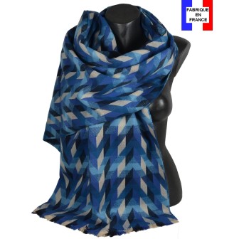 Châle Epique bleu made in France