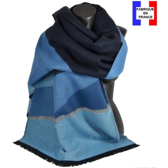 Châle Astride bleu made in France