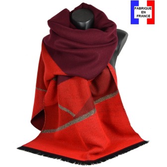 Châle Astride rouge made in France