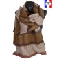 Châle mohair Happy marron made in France