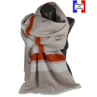 Châle laine Amaretto beige made in France
