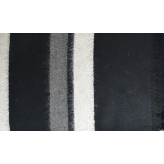 Châle laine Amaretto noir et blanc made in France