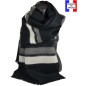 Châle laine Amaretto noir et blanc made in France