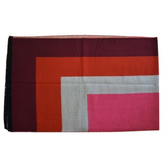 Châle Architeck bordeaux made in France