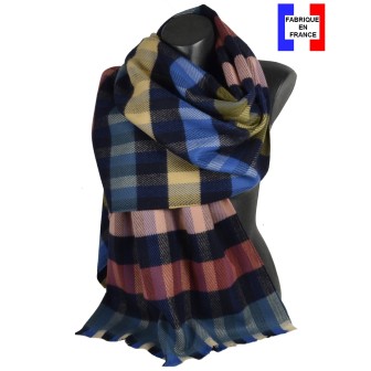 Châle Extrème bleu-rose made in France