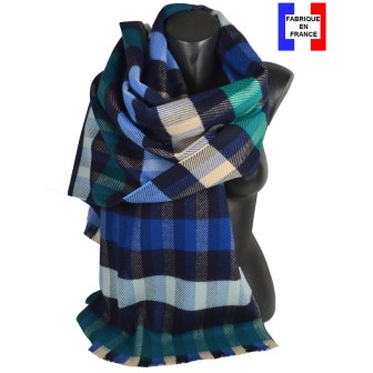 Châle Extrème bleu-vert made in France