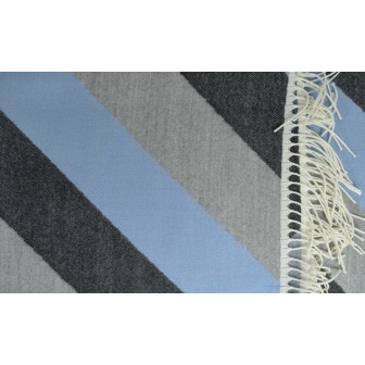 Châle Aikido bleu et gris made in France