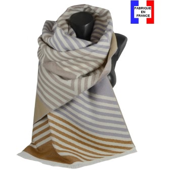 Châle Alchimie beige made in France