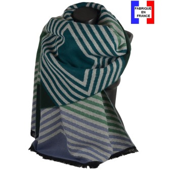 Châle Alchimie vert made in France