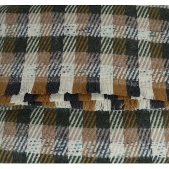 Châle laine Edwige kaki made in France